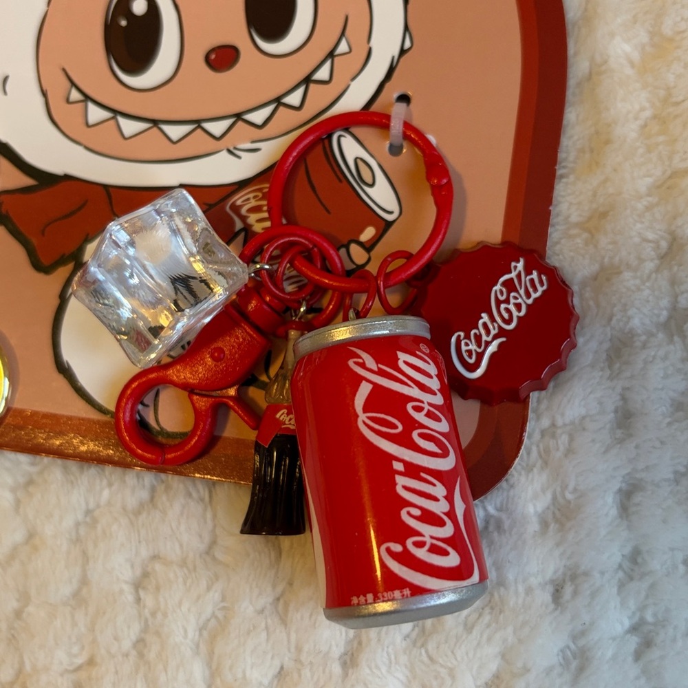 Labubu Coca Cola Keyring Duo - Picture 3 of 6